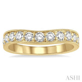 .75CTRDDM 'V' BAND-MILLG YG 14K@11-H*